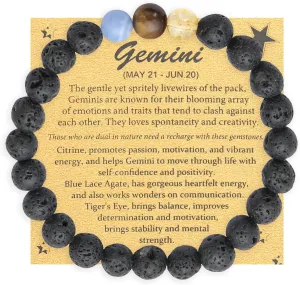 Spiritual Crystal Beads Zodiac Bracelet for Women Horoscope Jewelry Birthday Gift